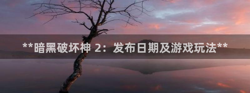 顺盈娱乐平台提现被关闭怎么回事儿啊：**暗黑破坏神 2：发布日期及游戏玩法**