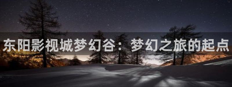 驰策驰影院电视剧免费：东阳影视城梦幻谷：梦幻之旅的起点
